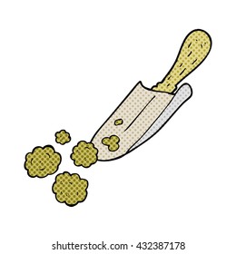 freehand drawn cartoon shovel