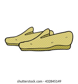 freehand drawn cartoon slippers