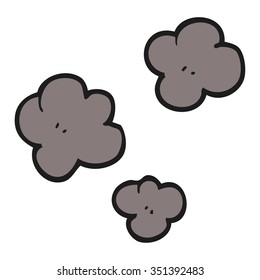 freehand drawn cartoon smoke cloud symbol