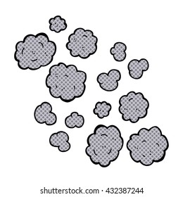 freehand drawn cartoon smoke clouds