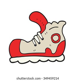 freehand drawn cartoon sneaker