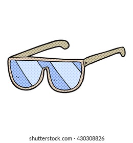 Cartoon-Brille in freehand gezeichnet