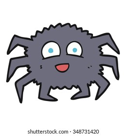 freehand drawn cartoon spider