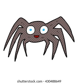 freehand drawn cartoon spider