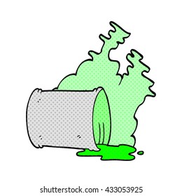 freehand drawn cartoon spilled chemicals