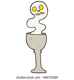 freehand drawn cartoon spooky halloween goblet