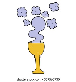 freehand drawn cartoon spooky halloween goblet