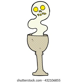 freehand drawn cartoon spooky halloween goblet