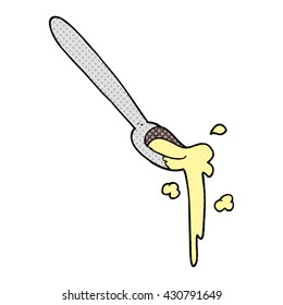 freehand drawn cartoon spoonful