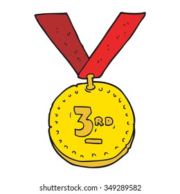 freehand drawn cartoon sports medal