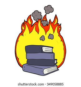colección de caricaturas dibujadas a mano alzada de libros en llamas