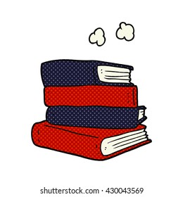 pila de libros de dibujos animados a mano libre