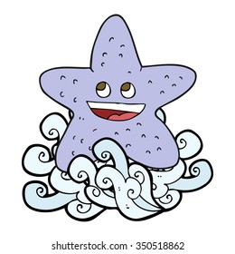 freehand drawn cartoon starfish