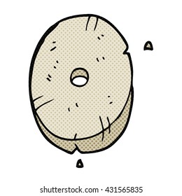 freehand drawn cartoon stone number zero