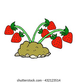 freehand drawn cartoon strawberries
