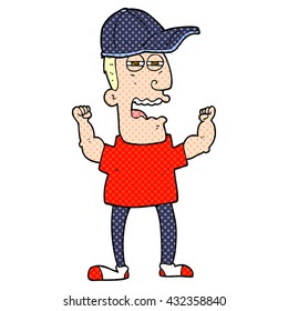 freehand drawn cartoon stressed man