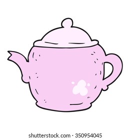 freehand drawn cartoon teapot