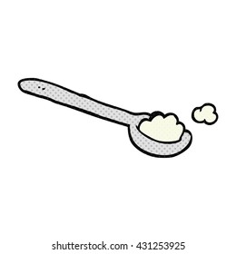 freehand drawn cartoon teaspoon of salt