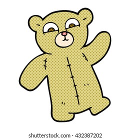 freehand drawn cartoon teddy bear