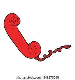 freehand drawn cartoon telephone receiver
