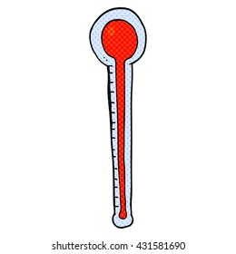 freehand drawn cartoon thermometer