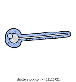freehand drawn cartoon thermometer