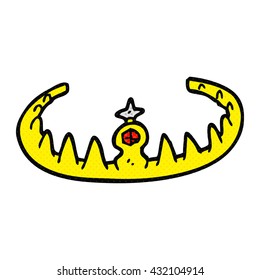 freehand drawn cartoon tiara