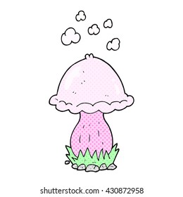 freehand drawn cartoon toadstool