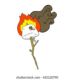 freehand drawn cartoon toasted marshmallow
