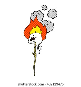 freehand drawn cartoon toasted marshmallow