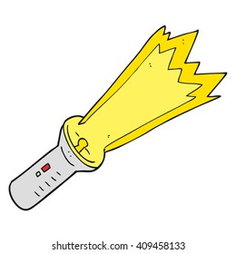 freehand drawn cartoon torch