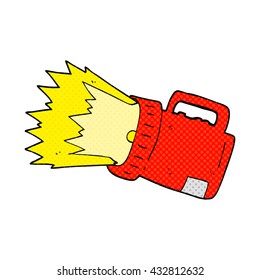 freehand drawn cartoon torch