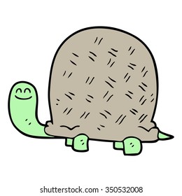 freehand drawn cartoon tortoise