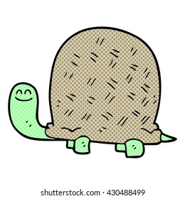 freehand drawn cartoon tortoise