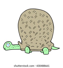 freehand drawn cartoon tortoise