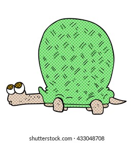 freehand drawn cartoon tortoise