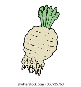freehand drawn cartoon turnip