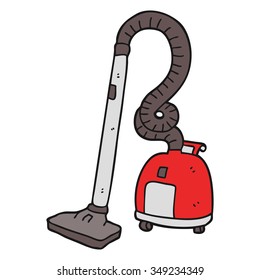 freehand drawn cartoon vacuum cleaner
