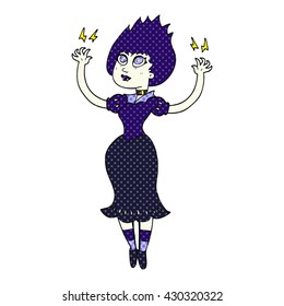 freehand drawn cartoon vampire girl