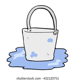 freehand drawn cartoon water bucket