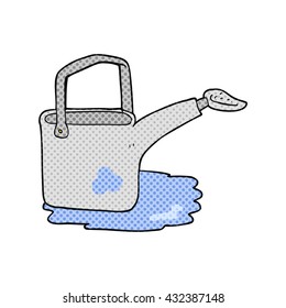 freehand drawn cartoon watering can