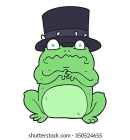 freehand drawn cartoon wealthy toad
