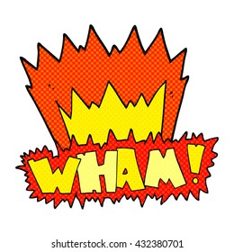 freehand drawn cartoon wham! symbol