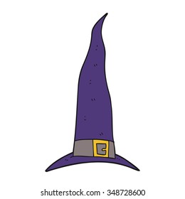 freehand drawn cartoon witch's hat