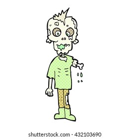 freehand drawn cartoon zombie