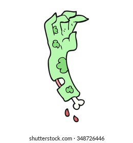 freehand drawn cartoon zombie arm