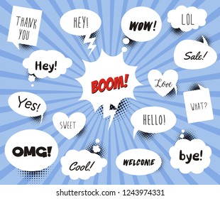 freehand drawn comic book speech bubble 