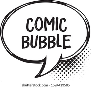 freehand drawn comic book speech bubble cartoon word comic bubble