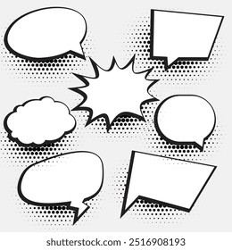 Freehand drawn comic book speech bubble
