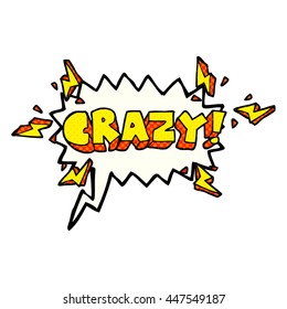 freehand drawn comic book speech bubble cartoon shout crazy